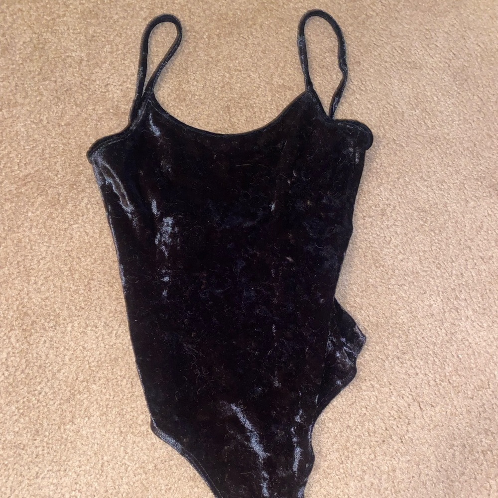 brandy melville velvet bodysuit